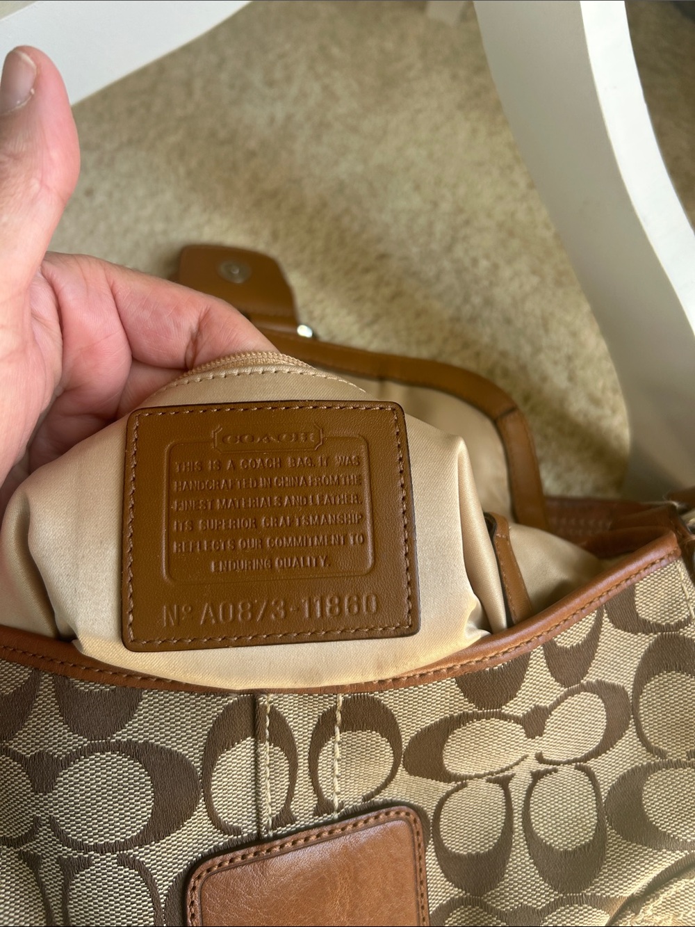 Vintage coach soho bag 11860 brown canvas - Picture 6 of 14